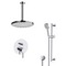 Chrome Shower Set With Rain Ceiling Shower Head and Hand Shower